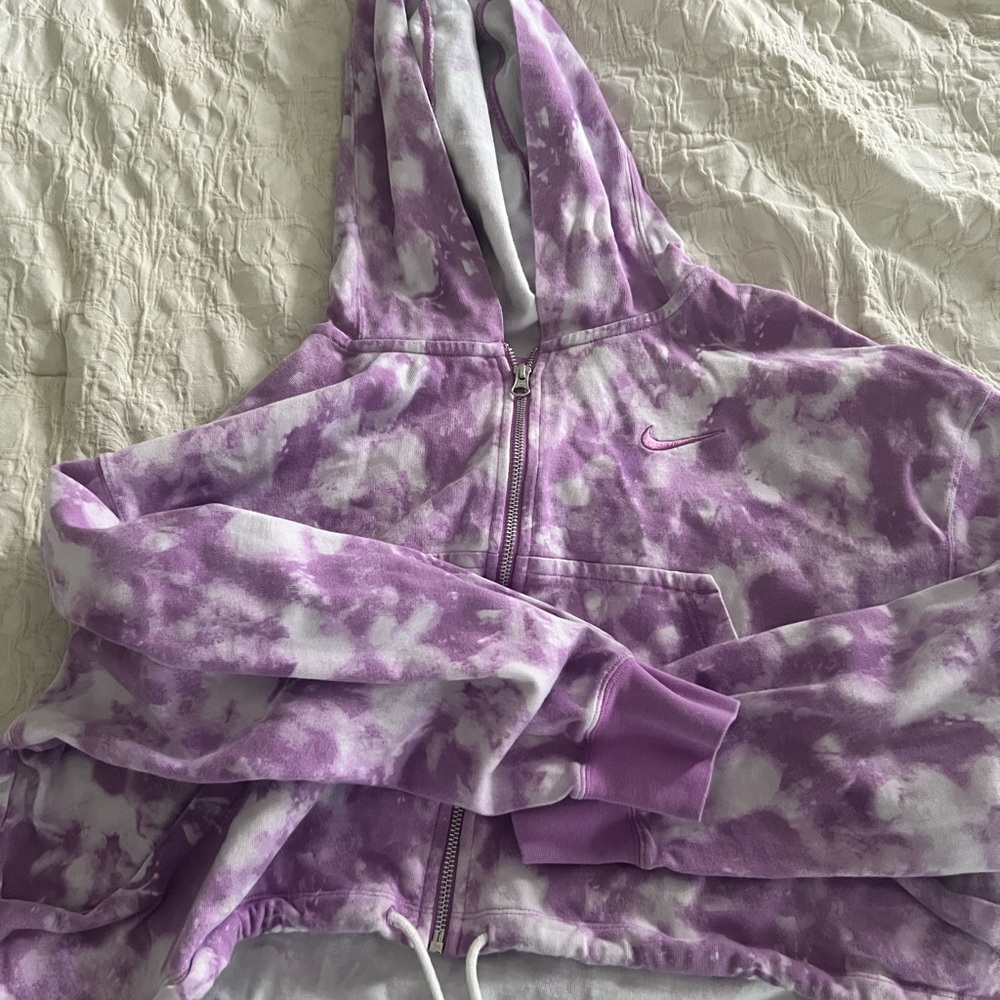 Nike Purple and White Hoodie